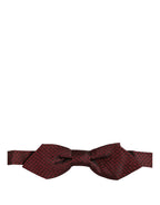 Men Red Silk Fantasy Adjustable Neck Papillon Bow Tie