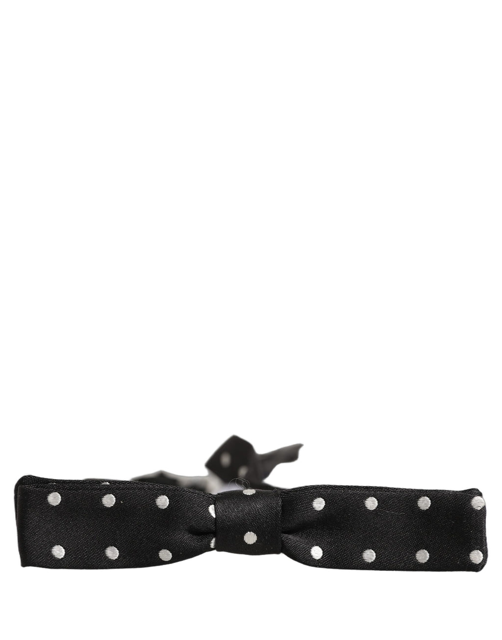 Black White Polka Dot Adjustable Neck Papillon Bow Tie