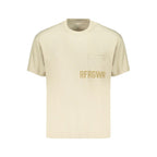 Beige Cotton Mens T-Shirt