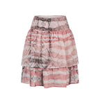 Pink Polyester Women Skirt