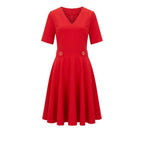 Red Poliestere Women Dress