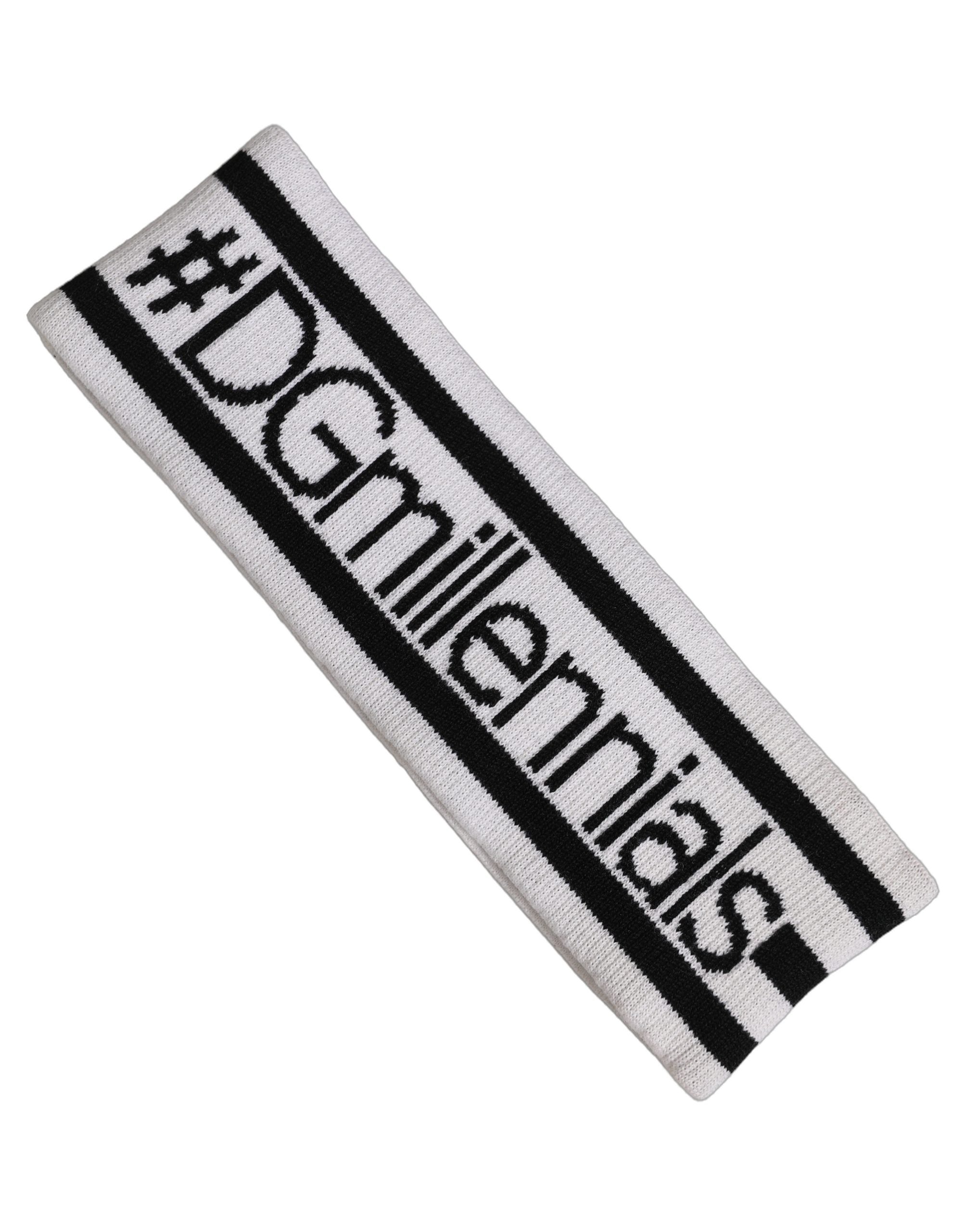 White Wool Knit #DGmillennials Head Band One Size Hat
