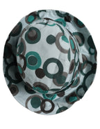 Teal Cotton Big Polka Dot Pattern Bucket Hat