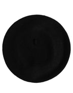 Black Wool French Style Beret Capello Hat
