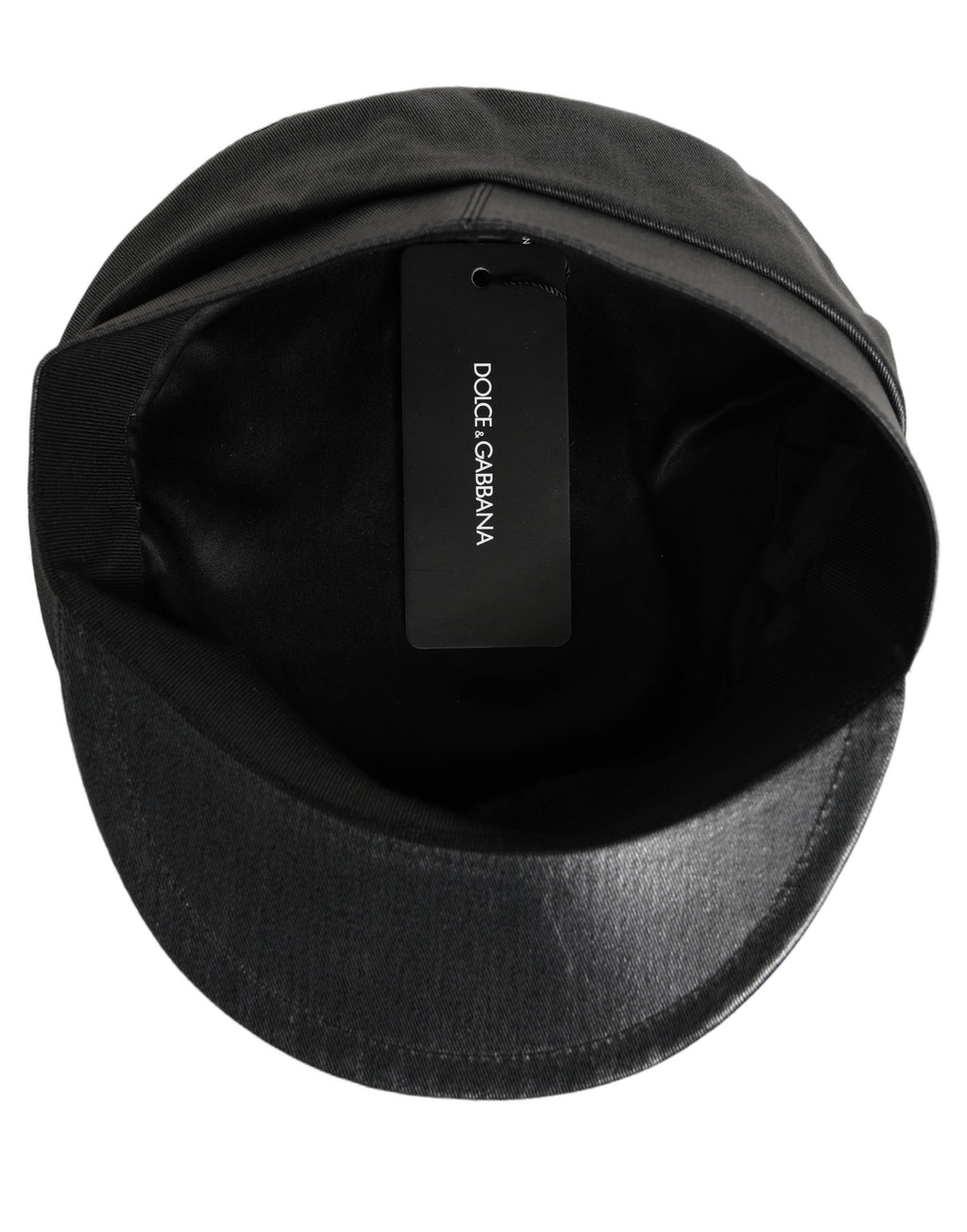 Black Cotton Gold DG Chain Baker Boy Capello Hat