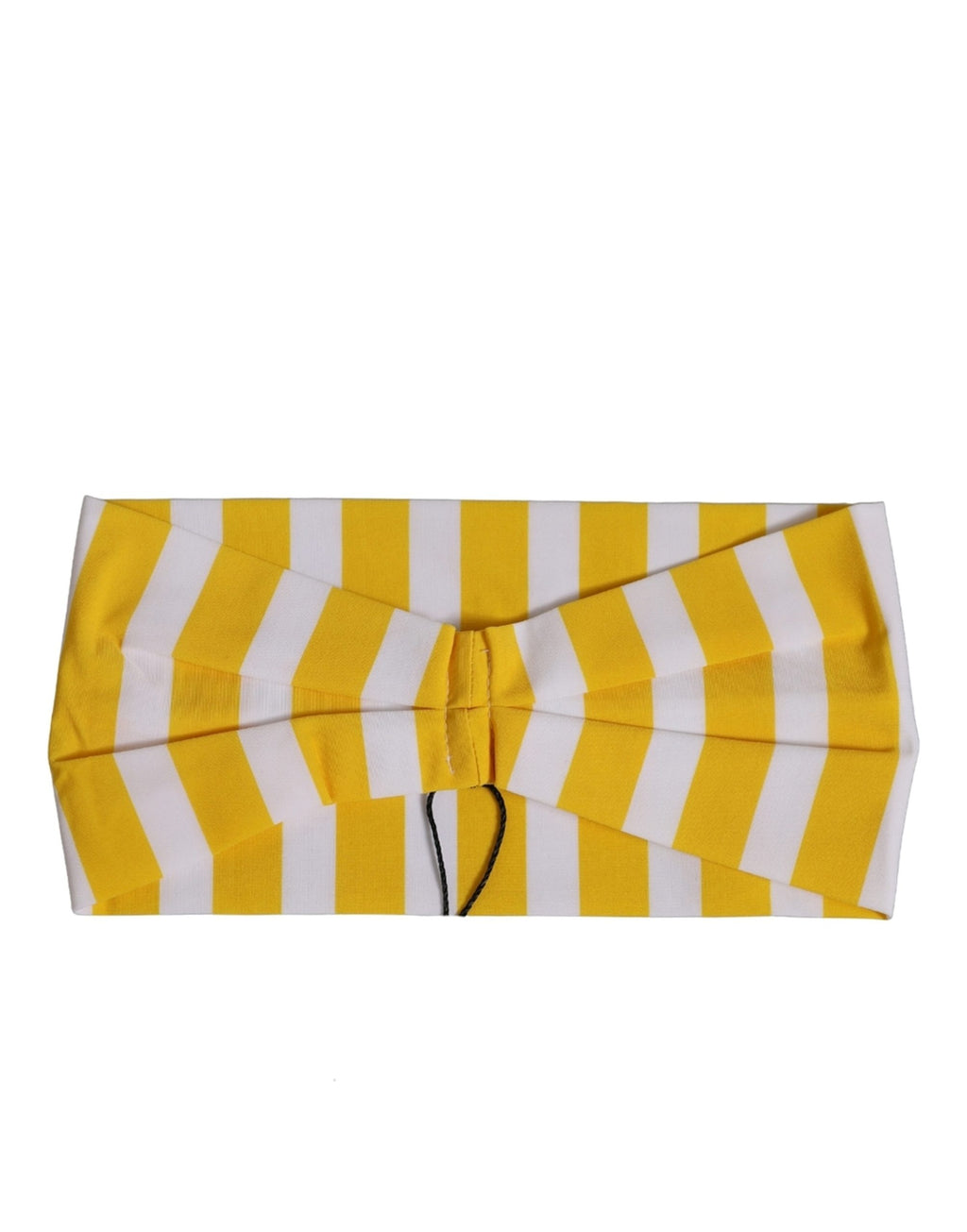 Yellow White Stripes Nylon Head Wrap One Size Headband