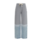 Multicolor Cotton Casual Pants