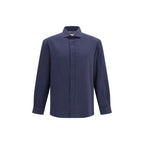 Blue Cotton Dress Shirt