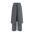 Gray Polyester Dress Pants