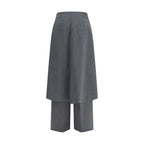Gray Polyester Dress Pants