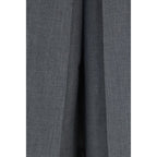 Gray Polyester Dress Pants