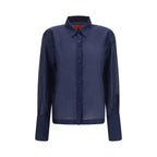 Blue Wool Oves Aries Dress Shirt