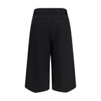 Black Polyester Casual Pants