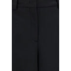 Black Polyester Casual Pants
