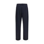 Blue Polyester Dress Pants