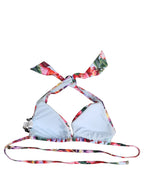 Multicolor Floral Triangle Beachwear Bikini Top