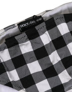 Black White Checkered Beachwear Bikini Bottom