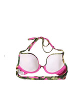 Fuchsia Pink Fig Print Beachwear Bikini Top
