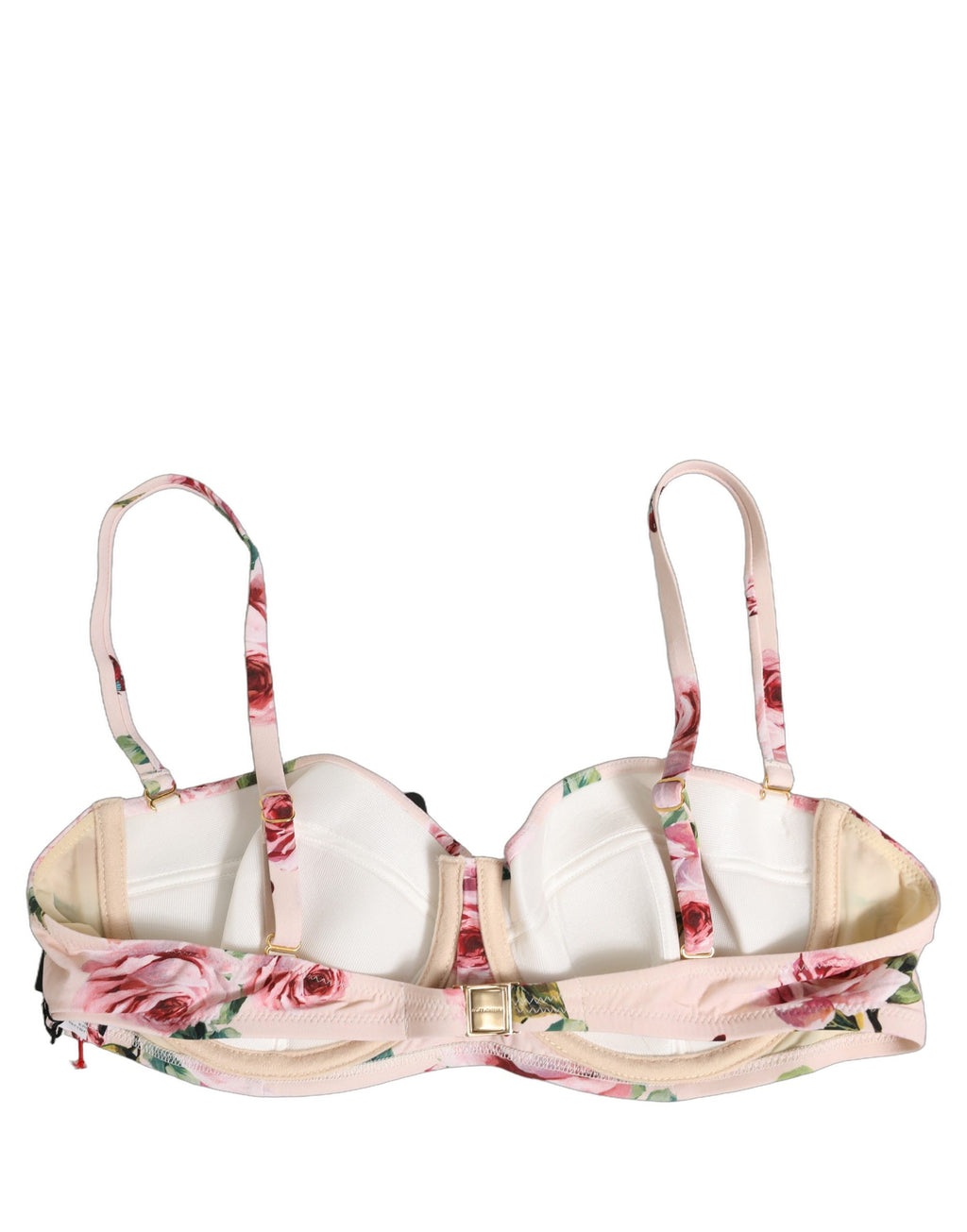 Pink Floral Print Underwire Beachwear Bikini Top