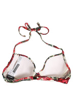 Multicolor Floral Print Beachwear Bikini Top