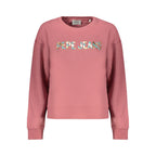 Pink Cotton Women Sweatshirt