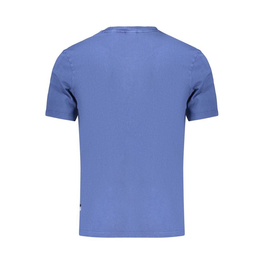 Blue Cotton Male T-Shirt
