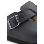 Black Synthetic Mules