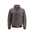 Brown Leather Full-Length Jacket