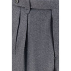 Gray Wool Oves Aries Casual Pants