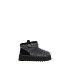 Black Fabric Ankle Boots