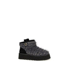 Black Fabric Ankle Boots
