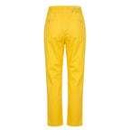 Yellow Cotton Women Pant