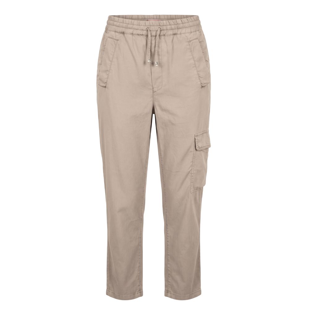 Beige Lyocell Women Pants