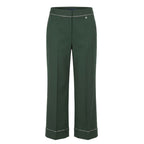 Green Polyester Women Pants