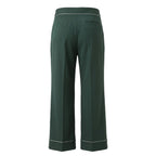 Green Polyester Women Pants