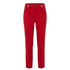 Red Polyester Women Pant