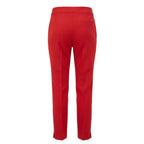 Red Polyester Women Pant