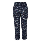 Blue Cotton Women Pants