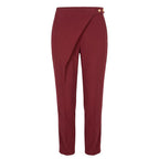 Red Polyester Women Pants