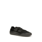 Black Nylon Low Top Sneakers