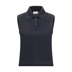 Black Recycled Cotton Polo Shirt