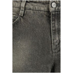 Gray Cotton Relaxed Fit Jeans