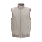 Gray Polyester Sleeveless Jacket