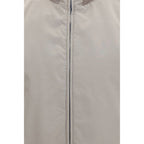 Gray Polyester Sleeveless Jacket