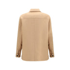 Beige Cashmere Leather Jacket