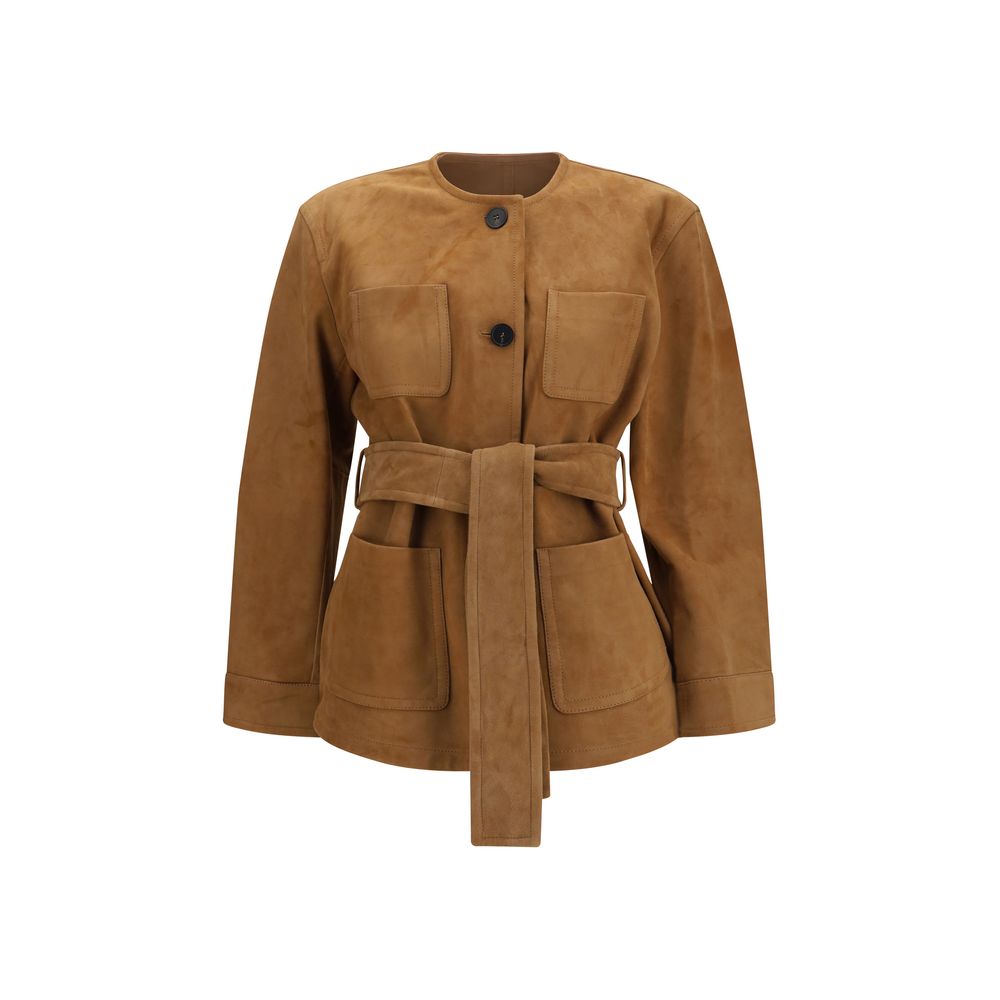Brown Lamb Leather Leather Jacket