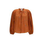 Orange Cotton Pattern Shirt
