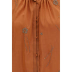 Orange Cotton Pattern Shirt