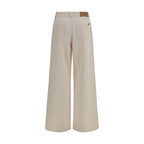 White Cotton Casual Pants