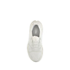 White Fabric Athletic Sneakers